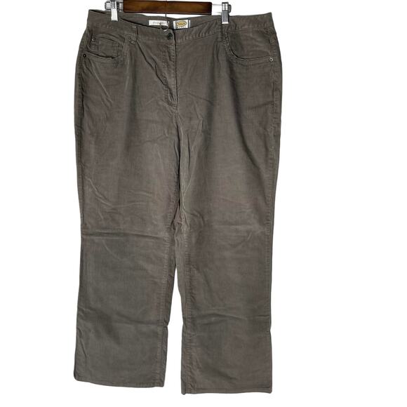Talbots pants trousers women's 16 brown tan corduroy CLASSIC FIT *FLAW see desc - Picture 1 of 14